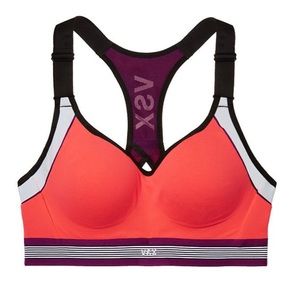 Victoria’s Secret VSX Sport sz 32DDD / 34DD Sports Bra Orange Purple
